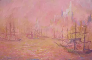 Le Port de New York by Theodore Earl Butler Oil Painting