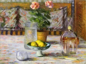 Still Life with Three Lemons by Theodore Earl Butler Oil Painting