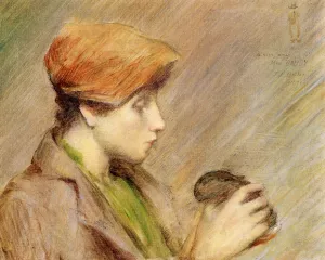 Suzanne Hoschede au Lapin by Theodore Earl Butler Oil Painting