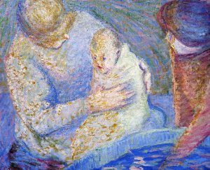 The Child Bathing by Theodore Earl Butler Oil Painting