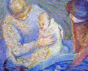 The Child Bathing