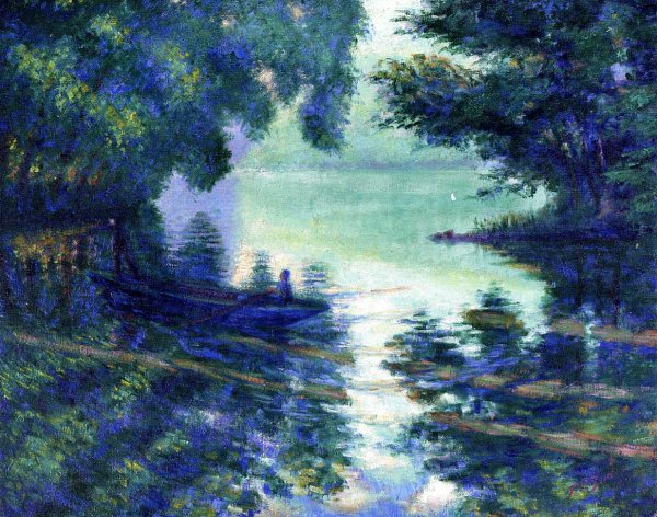 Main Product Photo of The Seine near Giverny Painting by Theodore Earl Butler