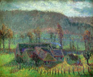 Valley Farm also known as Cottage in Giverny by Theodore Earl Butler - Oil Painting Reproduction