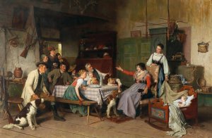 Good News In The Family by Theodore Gerard Oil Painting
