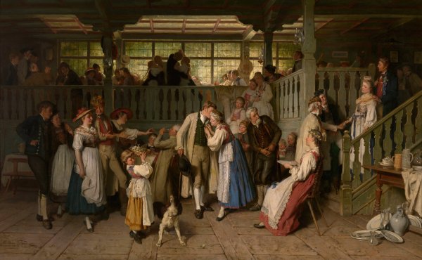 Guests at a Wedding  by Theodore Gerard - Hand-Painted Oil Painting Reproduction