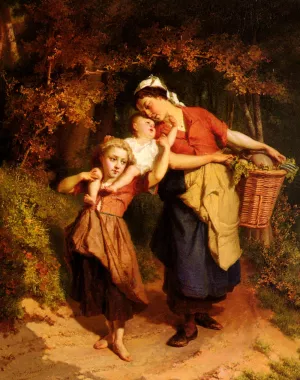 Returning From The Market by Theodore Gerard - Oil Painting Reproduction