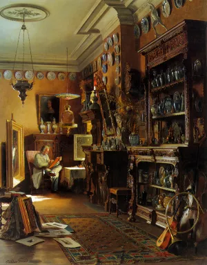 The Collectors Studio by Theodore Gerard Oil Painting