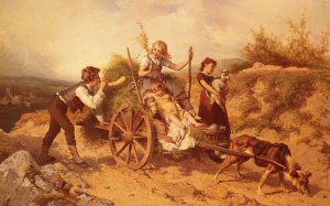 The Country Children by Theodore Gerard Oil Painting