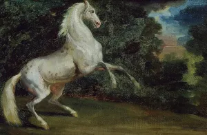 Prancing Horse by Theodore Gericault (Follower) Oil Painting