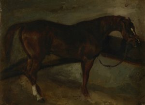 Brown horse by Theodore Gericault Oil Painting