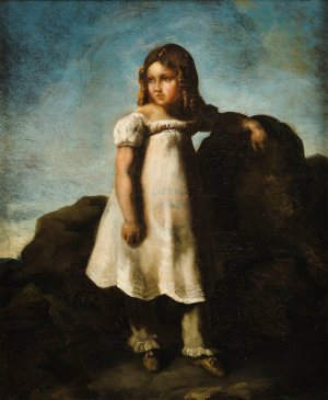 Elisabeth Dedreux As A Child In The Countryside by Theodore Gericault Oil Painting