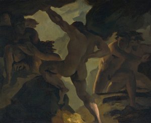 Episode De La Guerre Des Titans by Theodore Gericault Oil Painting