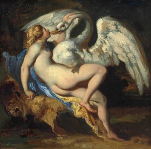 Leda et le cygne by Theodore Gericault Oil Painting