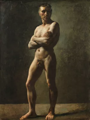 Man's Academy, Crossed Arms by Theodore Gericault Oil Painting