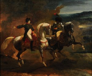 Napoleon donnant un ordre a un officier superieur des Guides by Theodore Gericault Oil Painting