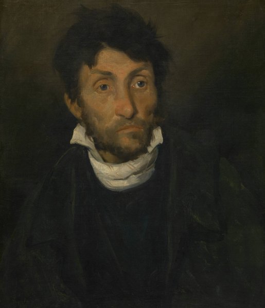 Portrait of a Kleptomaniac  by Theodore Gericault - Hand-Painted Oil Painting Reproduction