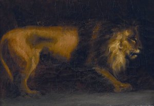 Study of a Lion by Theodore Gericault Oil Painting