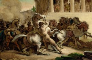 The Race of the Riderless Horses by Theodore Gericault Oil Painting