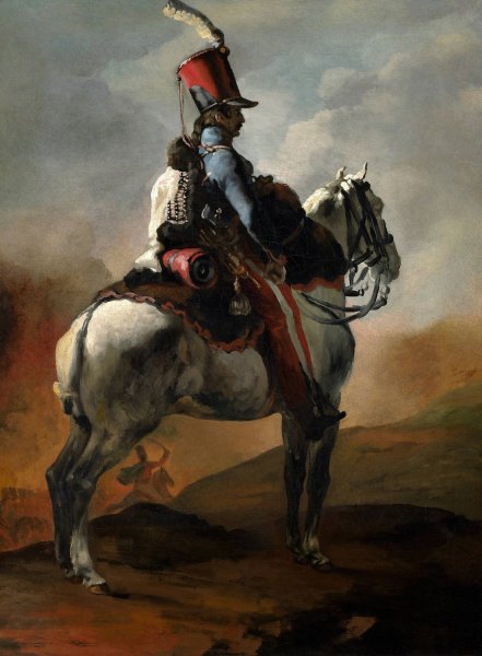 Trumpeter of the Hussars  by Theodore Gericault - Hand-Painted Oil Painting Reproduction