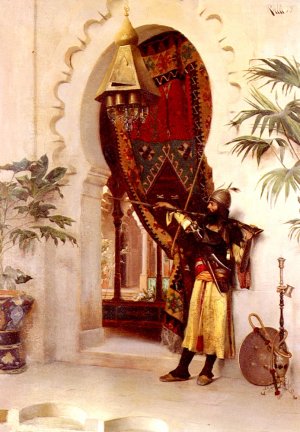 An Eastern Guard by Theodore Jacques Ralli Oil Painting