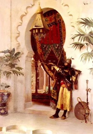An Eastern Guard Oil painting by Theodore Jacques Ralli