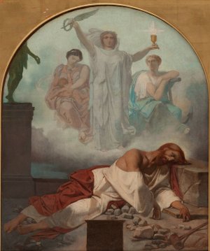 Martyre de Saint Jacques by Theodore Pierre Nicolas Maillot Oil Painting