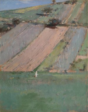 A Hillside, Giverny by Theodore Robinson Oil Painting