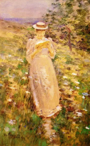 A Sweet Girl Graduate by Theodore Robinson Oil Painting