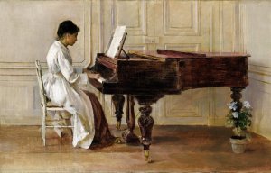 At the Piano by Theodore Robinson Oil Painting