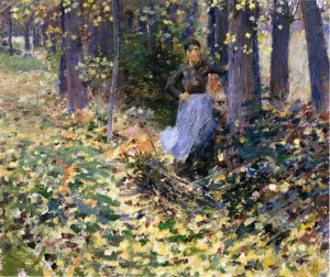 Autumn Sunlight by Theodore Robinson - Oil Painting Reproduction