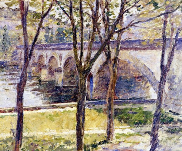 Bridge near Giverny by Theodore Robinson - Hand-Painted Oil Painting Reproduction