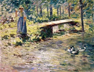 By the Brook painting by Theodore Robinson