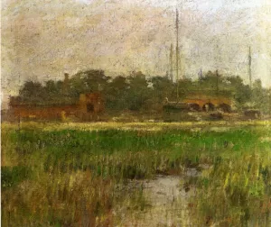 Creek at Low Tide by Theodore Robinson - Oil Painting Reproduction