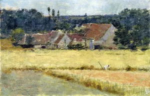 French Farmhouse by Theodore Robinson Oil Painting