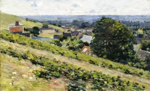 From the Hill, Giverny by Theodore Robinson - Oil Painting Reproduction