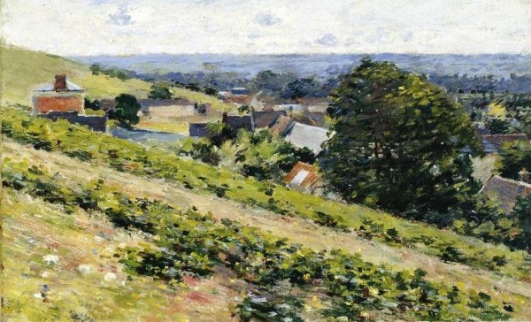 From the Hill, Giverny by Theodore Robinson - Hand-Painted Oil Painting Reproduction