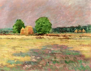 Grain Field, N. J. by Theodore Robinson - Oil Painting Reproduction