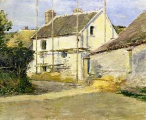 House with Scaffolding by Theodore Robinson - Oil Painting Reproduction