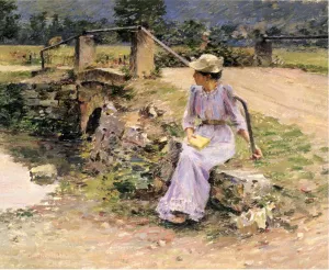 La Debacle also known as Marie at the Little Bridge painting by Theodore Robinson