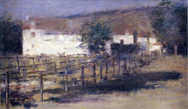Moonlight, Giverny by Theodore Robinson - Hand-Painted Oil Painting Reproduction