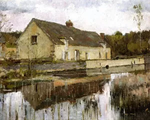 On the Canal by Theodore Robinson Oil Painting