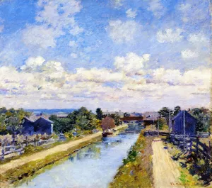 Port Ben, Delaware and Hudson Canal by Theodore Robinson Oil Painting