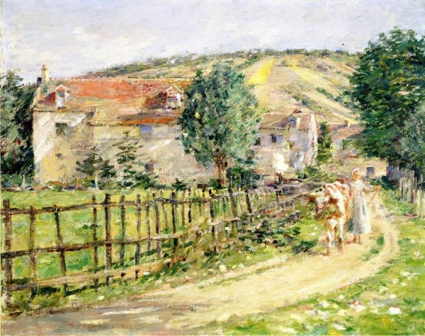 Road by the Mill by Theodore Robinson - Hand-Painted Oil Painting Reproduction