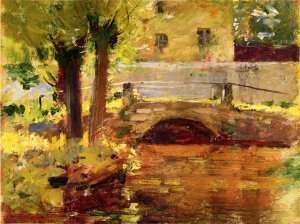 The Bridge at Giverny by Theodore Robinson Oil Painting