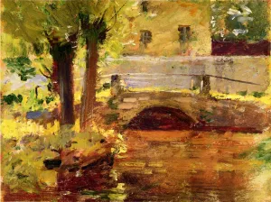 The Bridge at Giverny by Theodore Robinson - Oil Painting Reproduction