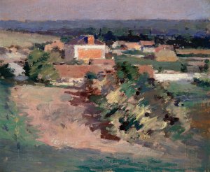 The Red House by Theodore Robinson Oil Painting
