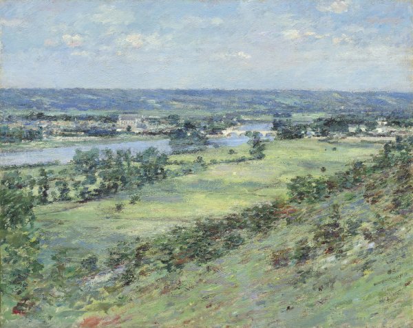 The Valley of the Seine,from the Hills of Giverny  by Theodore Robinson - Hand-Painted Oil Painting Reproduction