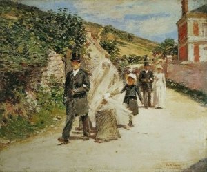 The Wedding March by Theodore Robinson Oil Painting