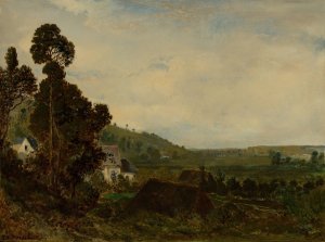 An Old Chapel in a Valley by Theodore Rousseau Oil Painting