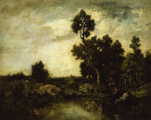 Landscape by Theodore Rousseau Oil Painting